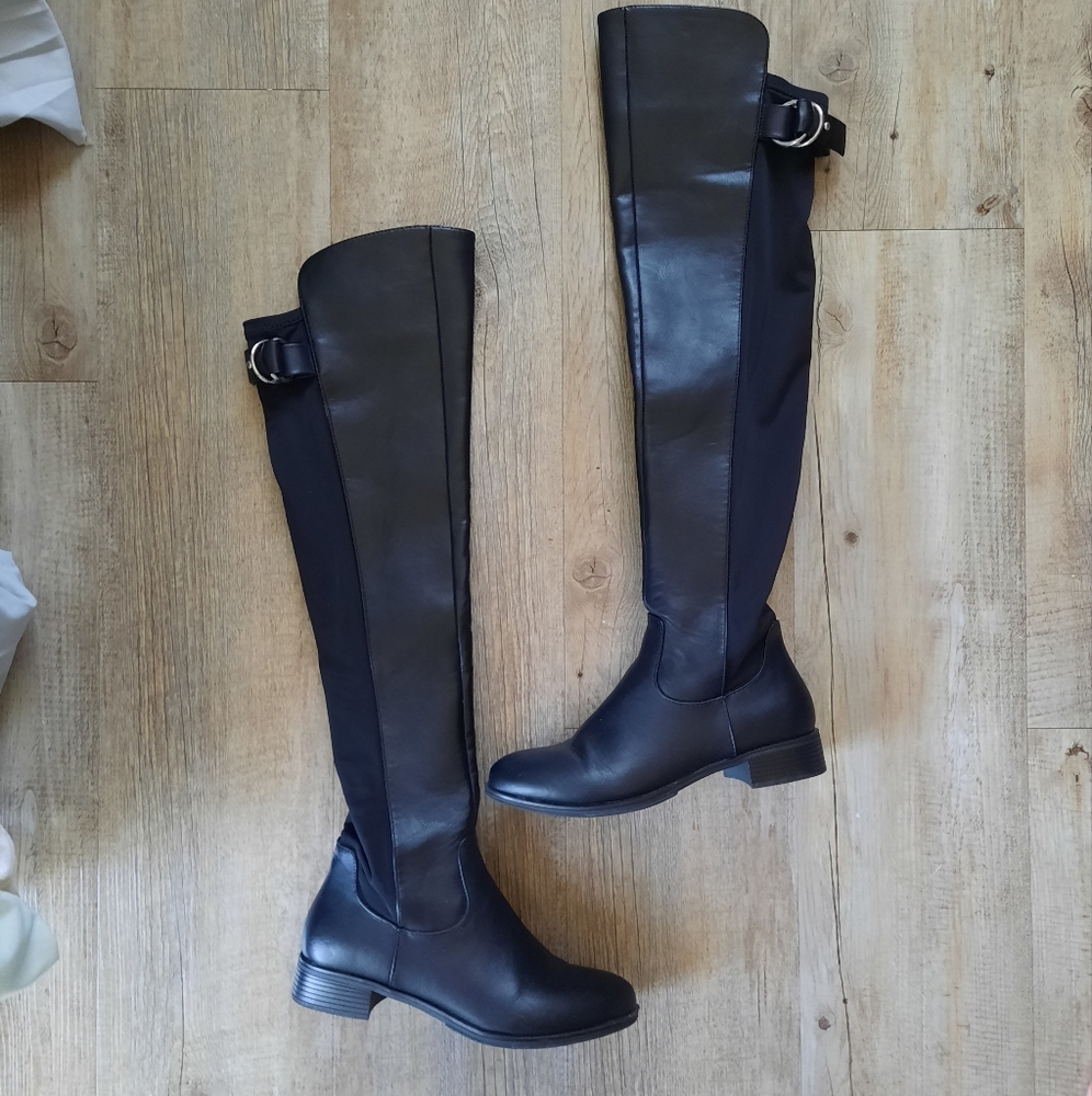 Black over the knee boots